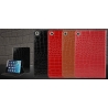 Etui iPad Air en cuir texture Crocodile
