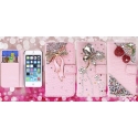 Etui iPhone 5 et 5S en cuir diamants