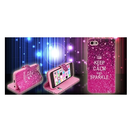 Etui iPhone 5C Keep Calm and Sparkle