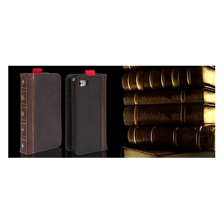 Housse en cuir design livre iPhone 4 et 4S