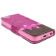 Housse iPhone 5C Girly leopard rose et noeud