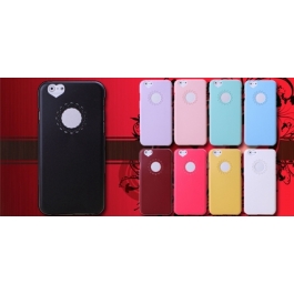 Coque iPhone 6 logo apple et objectif coeur