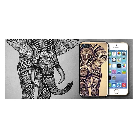 Coque iPhone 5 et 5S éléphant aztèque