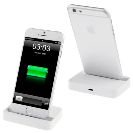 Dock Lightning de recharge et synchronisation pour iPhone 6 et 6 plus couleur blanc
