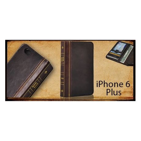 Housse en cuir design livre iPhone 6 Plus