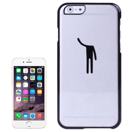 Coque iPhone 6 transparente Apple man couleur noir