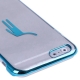 Coque iPhone 6 transparente Apple man couleur bleu