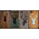 Coque iPhone 4 et 4s Silhouette Cerfs style Bois