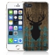 Coque iPhone 4 et 4s Silhouette Cerfs style Bois