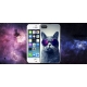 Coque iPhone 4 et 4S Chat Lunettes Galaxie 