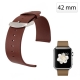 Bracelet Apple watch (42mm) en cuir véritable - Marron