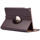 Housse iPad Air 2 texture cuir avec stand et support rotatif 