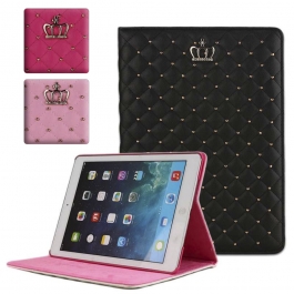 Etui iPad Air en cuir texture matelassée