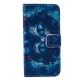 Housse iPhone 5 / 5S / SE porte-cartes intégré "Alice au pays des Merveilles" – Bleu