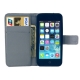 Housse iPhone 5 / 5S / SE porte-cartes intégré "Alice au pays des Merveilles" – Bleu