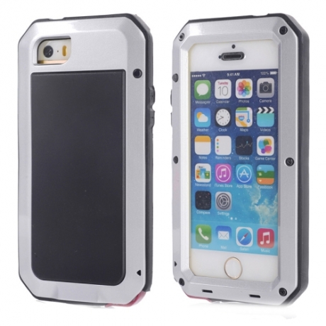 Coque iPhone waterproof anti-choc 5 / 5S / SE - Argent