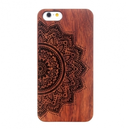 Coque Iphone 6 / 6S en bois motif mandala