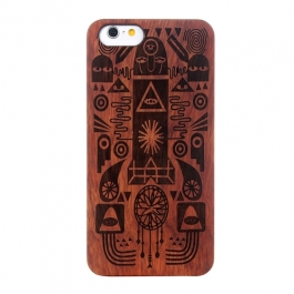 Coque Iphone 6 / 6S en bois motif aztèque