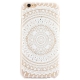 coque iphone 6 / 6S plastique transparente et blanche motif mandala fleur