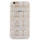 coque iphone 6 / 6S plastique transparente et blanche motif éléphant