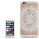 coque iphone 6 / 6S plastique transparente et blanche motif mandala fleur
