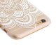coque iphone 6 / 6S plastique transparente et blanche motif fleur blanche