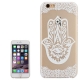 coque iphone 6 / 6S plastique transparente et blanche motif main de fatma