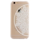coque iphone 6 / 6S plastique transparente et blanche motif mandala fleur cercle
