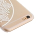 coque iphone 6 / 6S plastique transparente et blanche motif mandala fleur cercle
