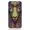 coque iPhone 6 / 6S phosphorescente et multicolore motif animal - bouc