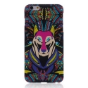 Coque iPhone 6 / 6S phosphorescente et multicolore motif animal - loup humain