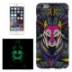 coque iPhone 6 / 6S phosphorescente et multicolore motif animal - loup humain