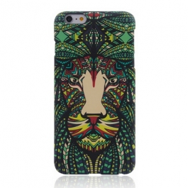 coque iPhone 6 / 6S phosphorescente et multicolore motif animal - lion