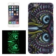 coque iPhone 6 / 6S phosphorescente et multicolore motif animal - chouette