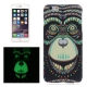 coque iPhone 6 / 6S phosphorescente et multicolore motif animal - singe