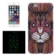 coque iPhone 6 / 6S phosphorescente et multicolore motif animal - chat
