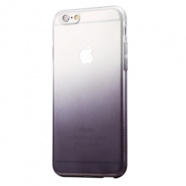 Coque iPhone 6 plus / 6S plus plastique TPU transparente dégradé noir