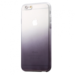 coque iPhone 6 plus / 6S plus plastique TPU transparente dégradé de noir