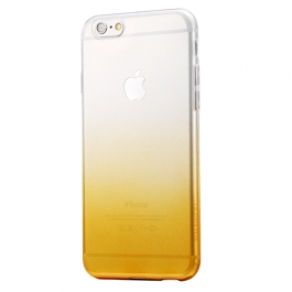 coque iPhone 6 plus / 6S plus plastique TPU transparente dégradé jaune