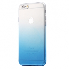 coque iPhone 6 plus / 6S plus plastique TPU transparente dégradé bleu