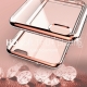 coque iPhone 6 plus / 6S plus plastique TPU strass or rose