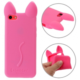 Coque iPhone 5C silicone koko cat - Rose