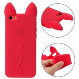 coque iPhone 5C silicone koko cat - Rouge