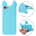 Coque iPhone 5C silicone koko cat - bleu