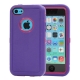 coque iPhone 5C bicolore anti-choc - violet / rose