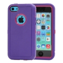 Coque iPhone 5C bicolore anti-choc - violet / rose