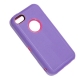 coque iPhone 5C bicolore anti-choc - violet / rose