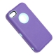 coque iPhone 5C bicolore anti-choc - violet / bleu