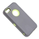 coque iPhone 5C bicolore anti-choc - gris foncé / vert