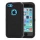 coque iPhone 5C bicolore anti-choc - noir / noir